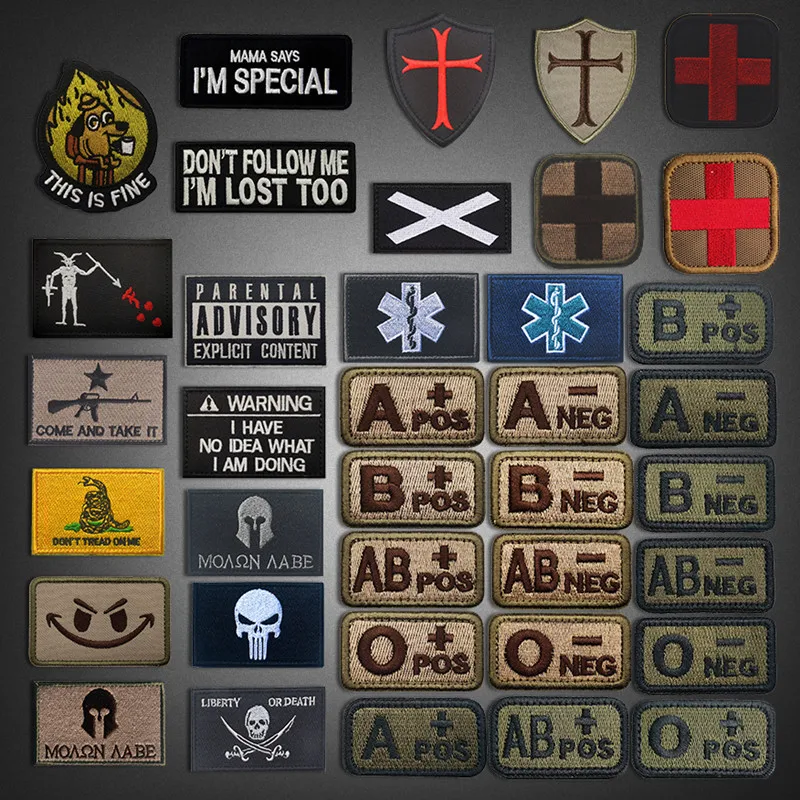 3D тактические нашивки с буквами, группа кровяных нашивок для одежды, спартанская MEDIC, вышитые значки, наклейка с крестом, полосатая аппликация