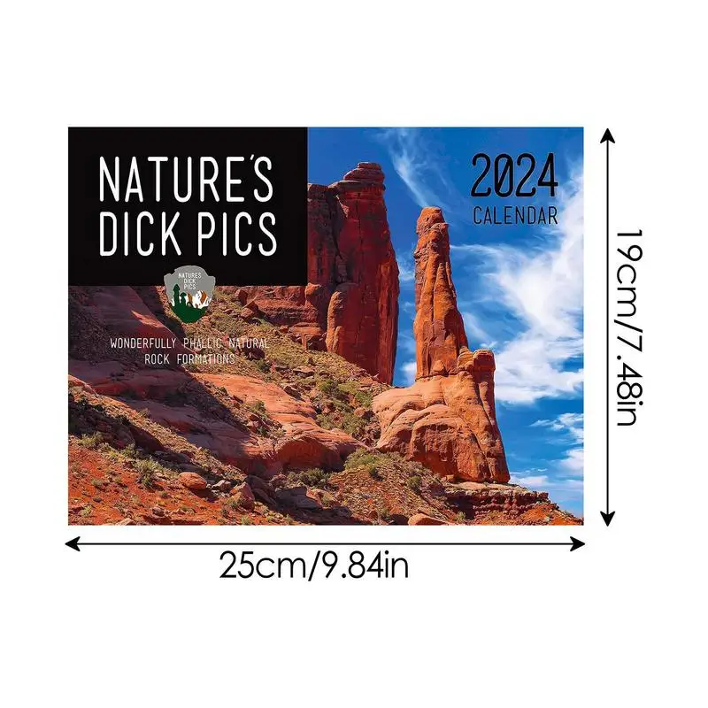 Nature's dicks ปฏิทิน2024ตลกนำเสนอ dicks ของปฏิทินผนังธรรมชาติ2024การเขียนรายเดือนมุ่งเน้นการวางแผน