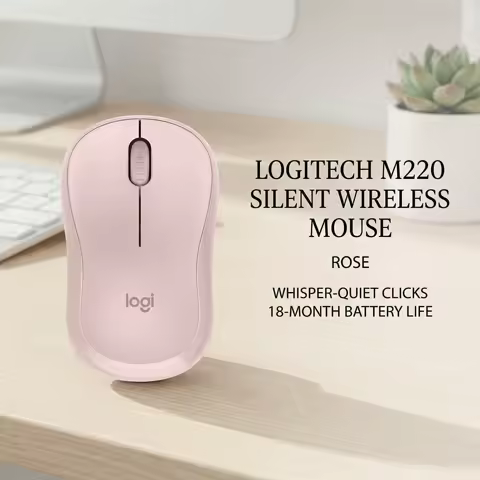Logitech M220 Silent Wireless Mouse, 90% Quieter for Undisturbed Work, 2.4G USB Plug &amp; Play for PC, Mac, Laptop