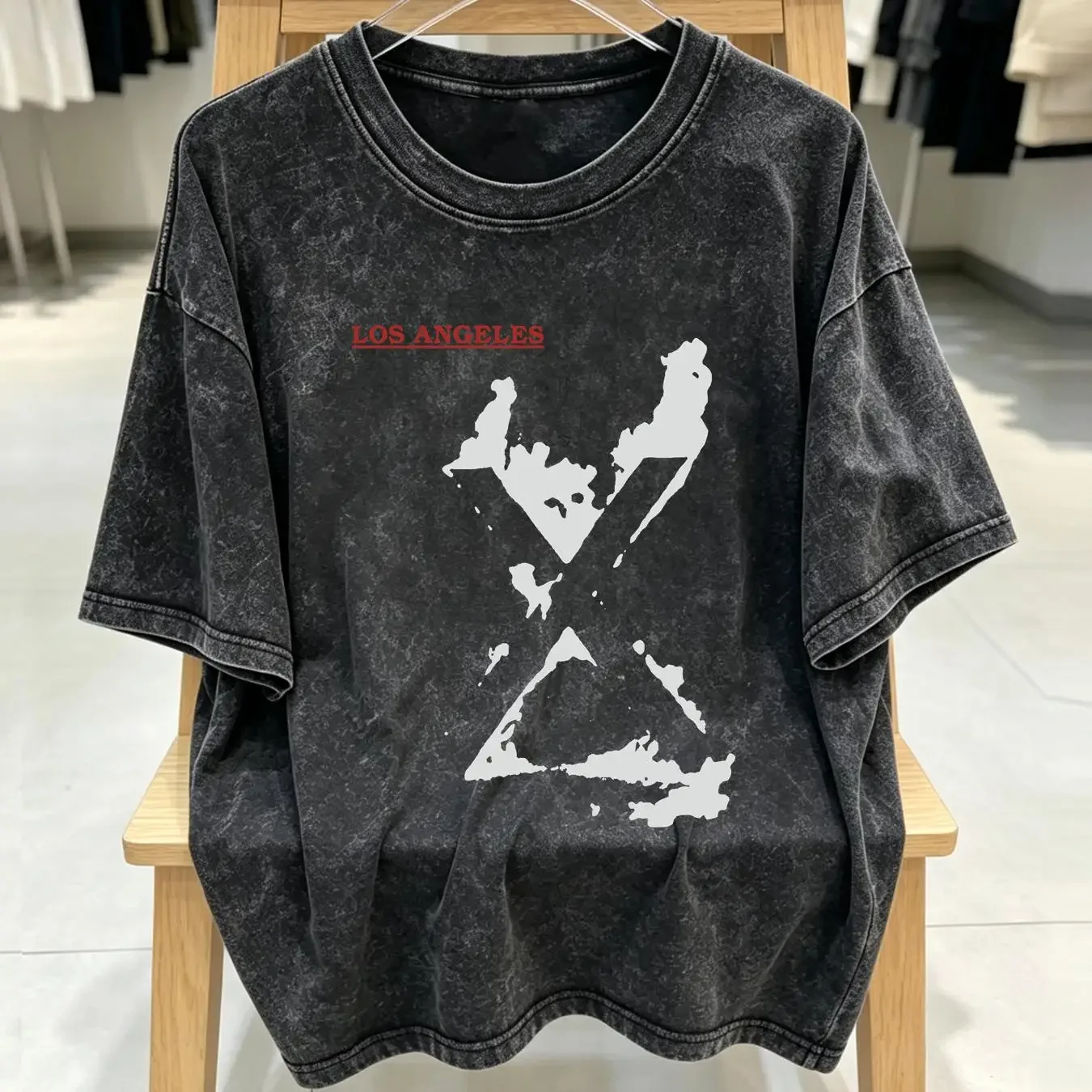 washed T Shirt X band exene john doe screen print short sleeve Los Angeles long or sleeves vintage Washed Versatile