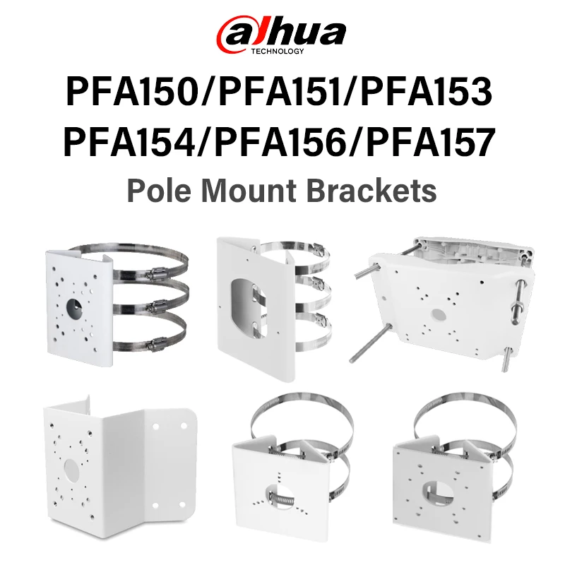 Dahua Pole Mount Bracket PFA150 PFA151 PFA153 PFA154 PFA156 PFA157 Compatible With Junction & Power Boxes Wall Mount Bracket OEM