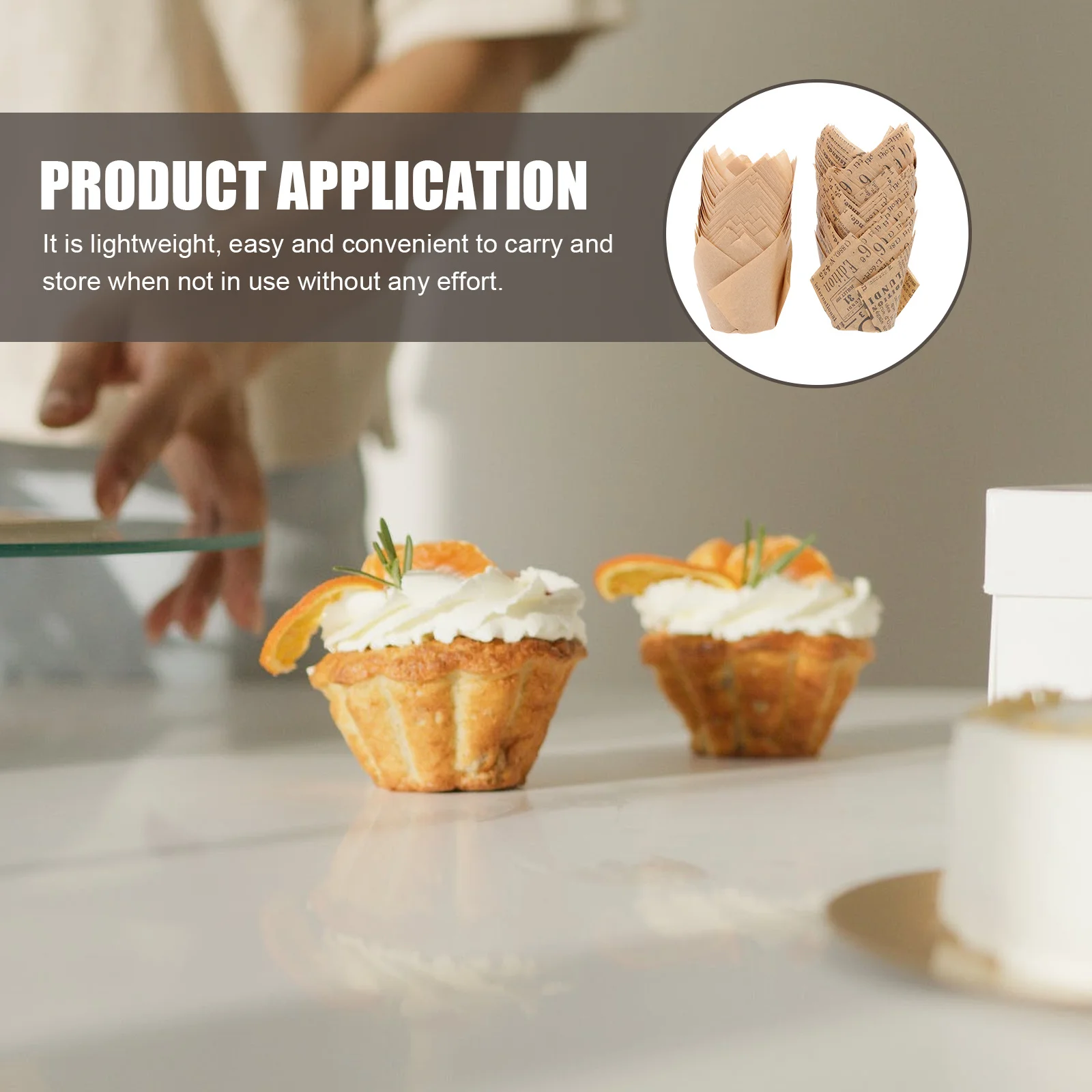 

100 Pcs Cake Stand Cups Baking Wedding Cupcake Liners Paper Papers Grease Resistant