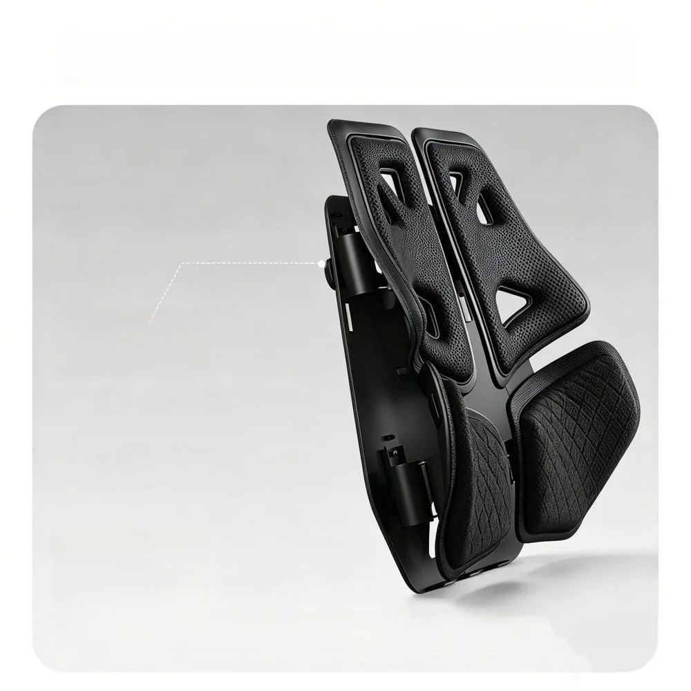 3D Stereo Car  Cushion Lumbar Support Driving  Back Pad Breathable Comfortable for Long Time Sitting in Vehicle