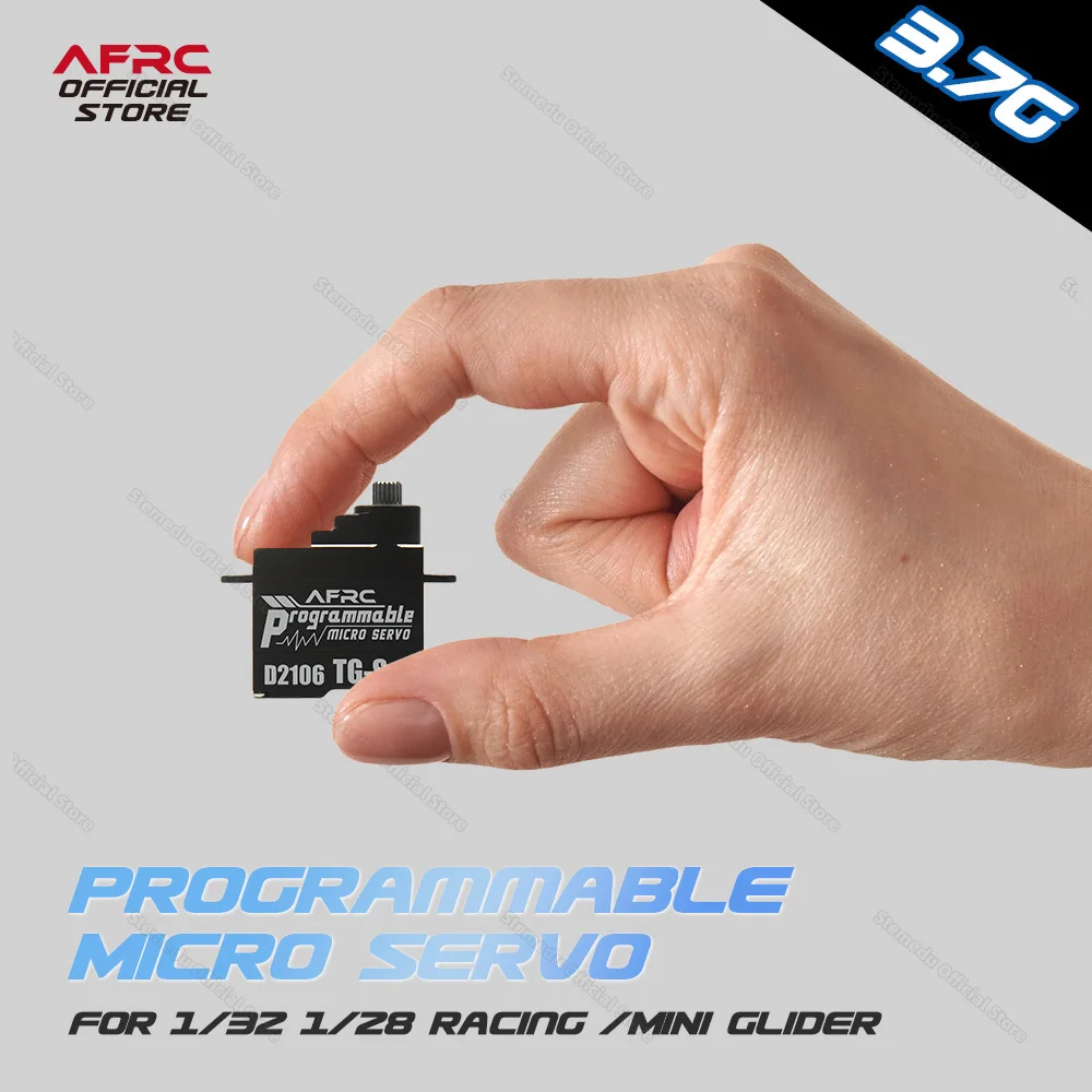 AFRC-D2106TG-S 3.7g All Metal Programmable Micro Servo 8.4V High Voltage For 1/32 1/28 Racing MINI Glider DIY Assembly Upgrading