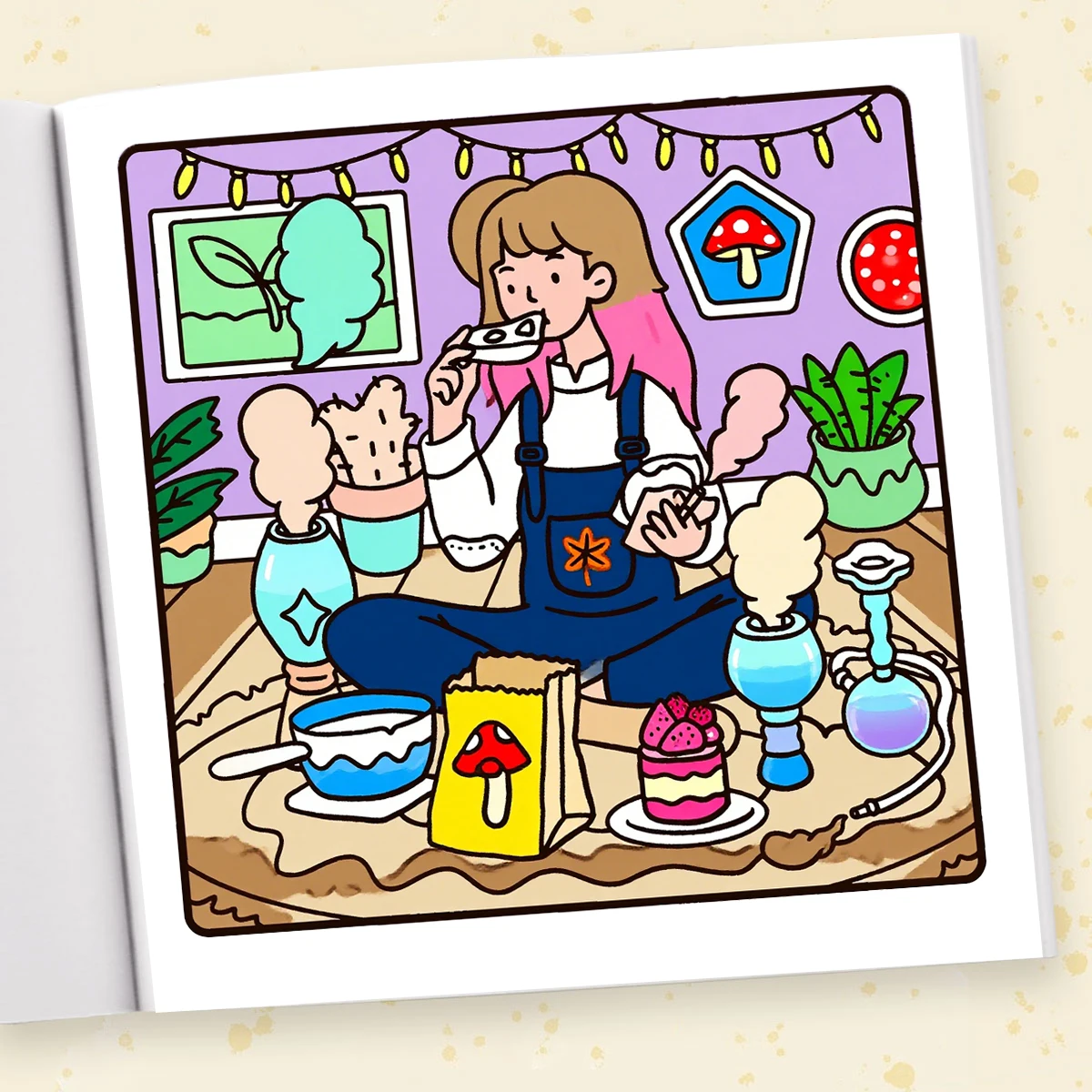 Adult Coloring Book,Whimsical Multi - Theme Style,Comfort Friends’ Coloring Fun,Bold Simple Art Elements,Cheap yet Valuable