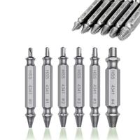 6PCS Screw Extractor Set for Damaged and Broken Bolt Removal High Hardness HSS Drill Bits with Double Headed Design