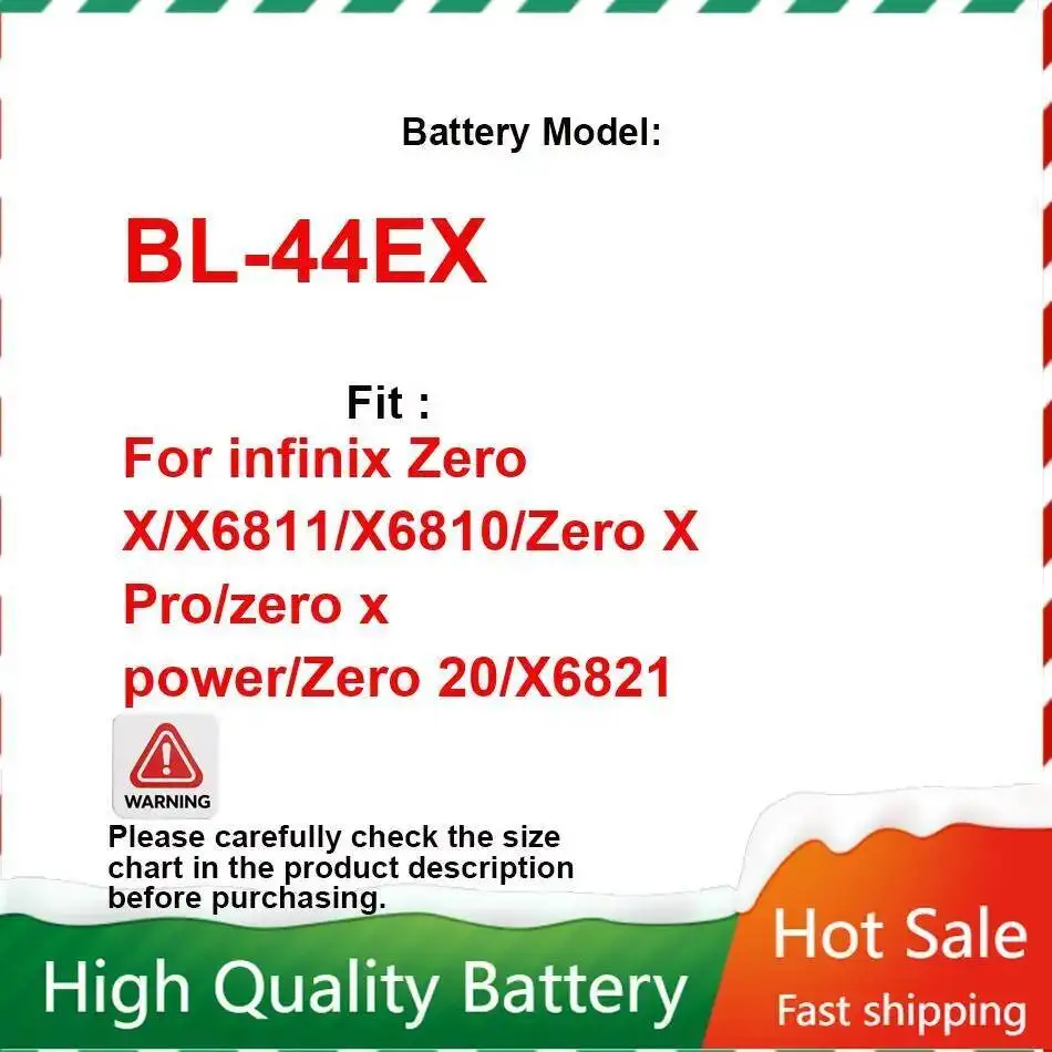 

BL-44EX для Infinix Zero X X6811 X6810 Pro Power 20 X6821 аккумулятор мобильного телефона 4500 мАч износостойкий
