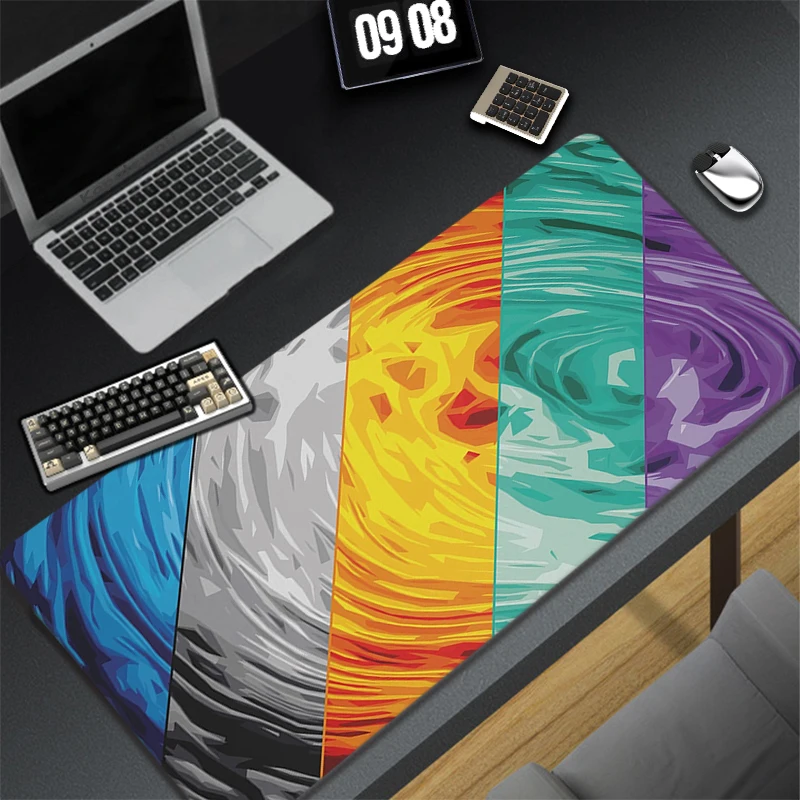 Deskmat 100x50 Black Pads Rgb Mouse Pad Company Strata Liquid Mousepad Art Extra Large Pc Gaming Mat Greet Art Table Carpet