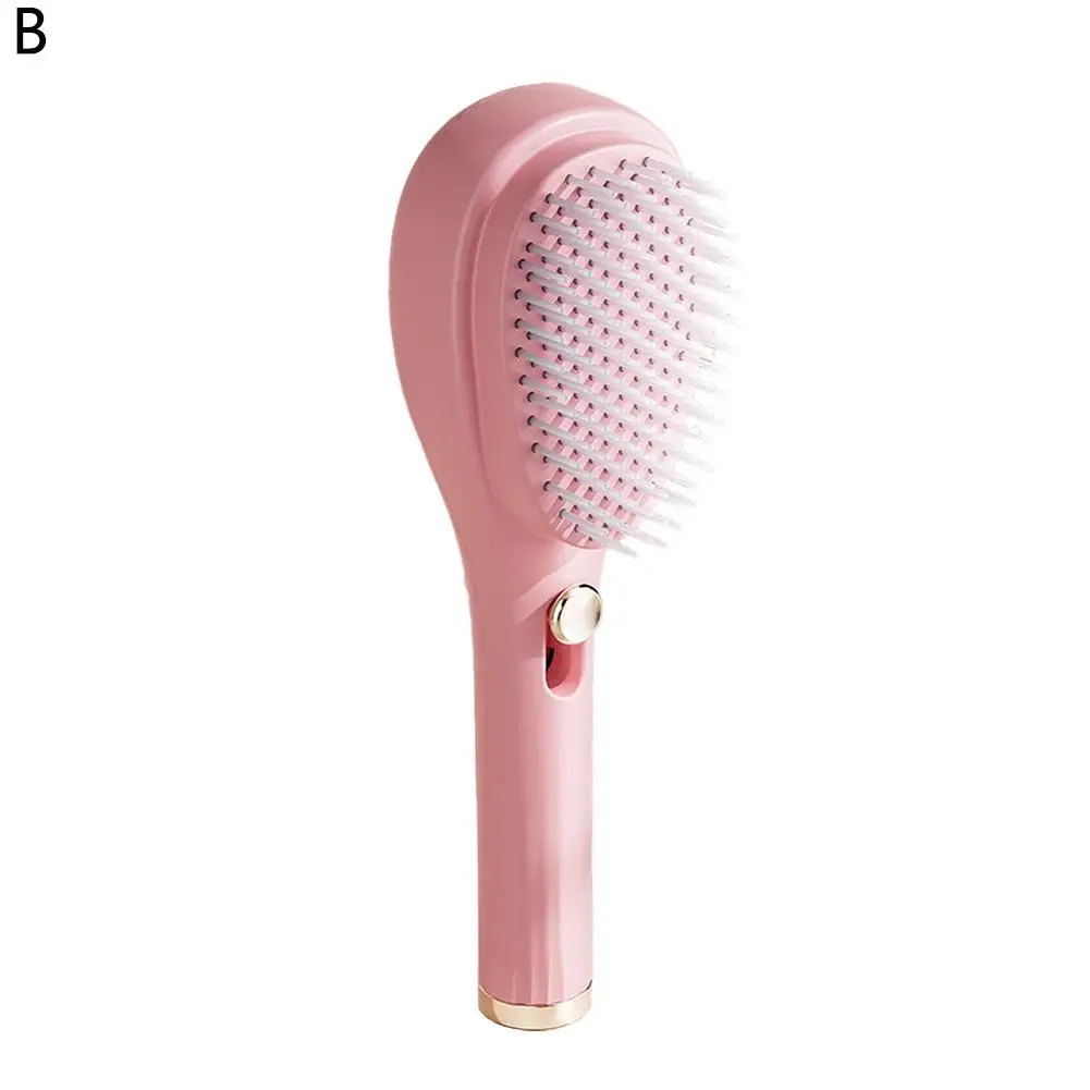 Telescopic Massage Comb Self Clean Brush Multifunctional One-Clicks Clean Hair Comb Scalps Massage Comb For Daily New Y7O0