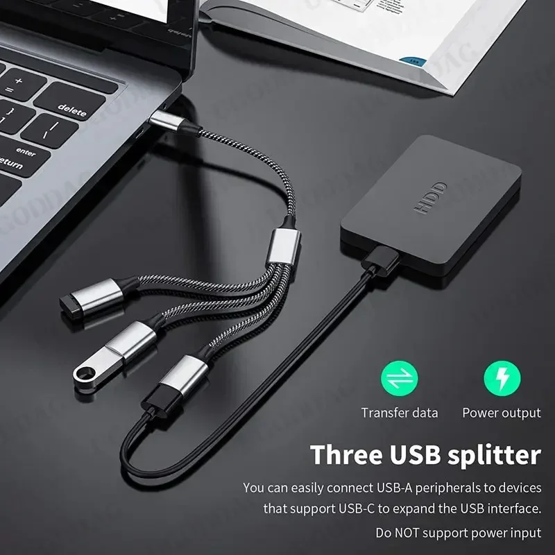 Портативный USB A-3 USB A 2.0 женский OTG-адаптер для Huawei P50 Samsung Xiaomi PC Tablet HUB Разветвитель Удлинительный соединительный кабель