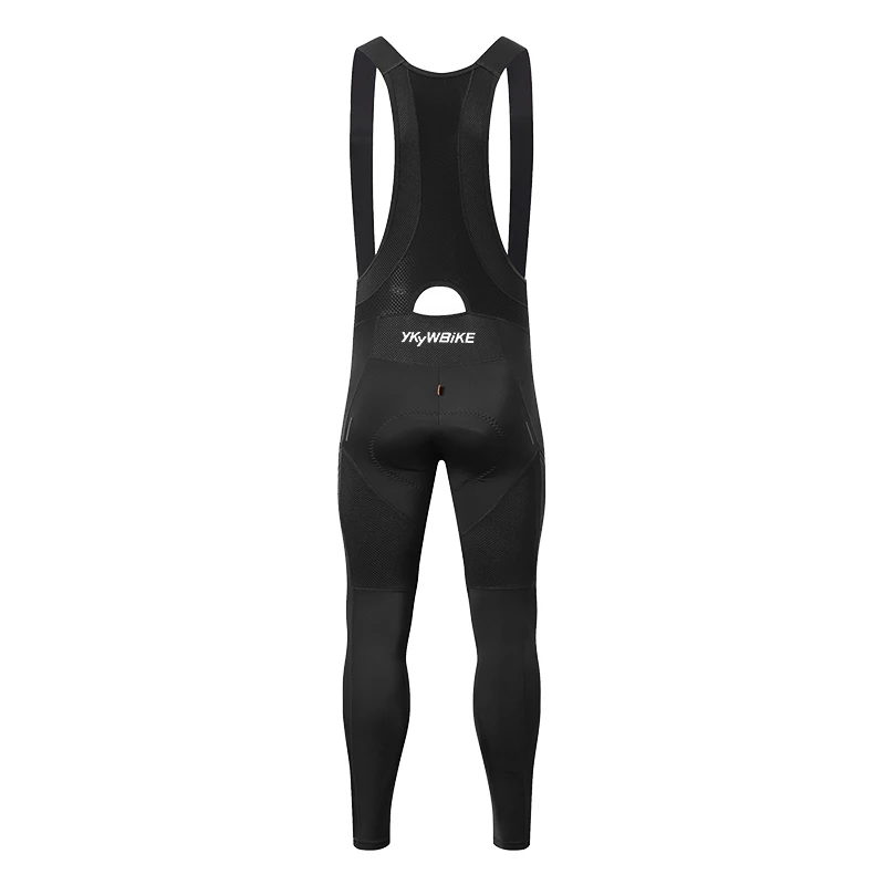 YKYWBIKE Herren Fahrradhosen mit Trägern Lang, 15~20℃, Langstreckenstrumpfhosen, MTB-Fahrradhosen, Profi-Team Rennhosen, 2 Tasch – Detail 25