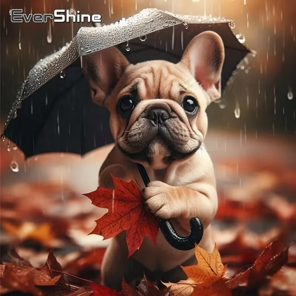 EverShine Hund Diamantmalerei Tier-Stickerei Kreuzstich-Sets Vollquadratische Runde Diamant-Mosaik DIY Neuerscheinung Kinder-Hobby