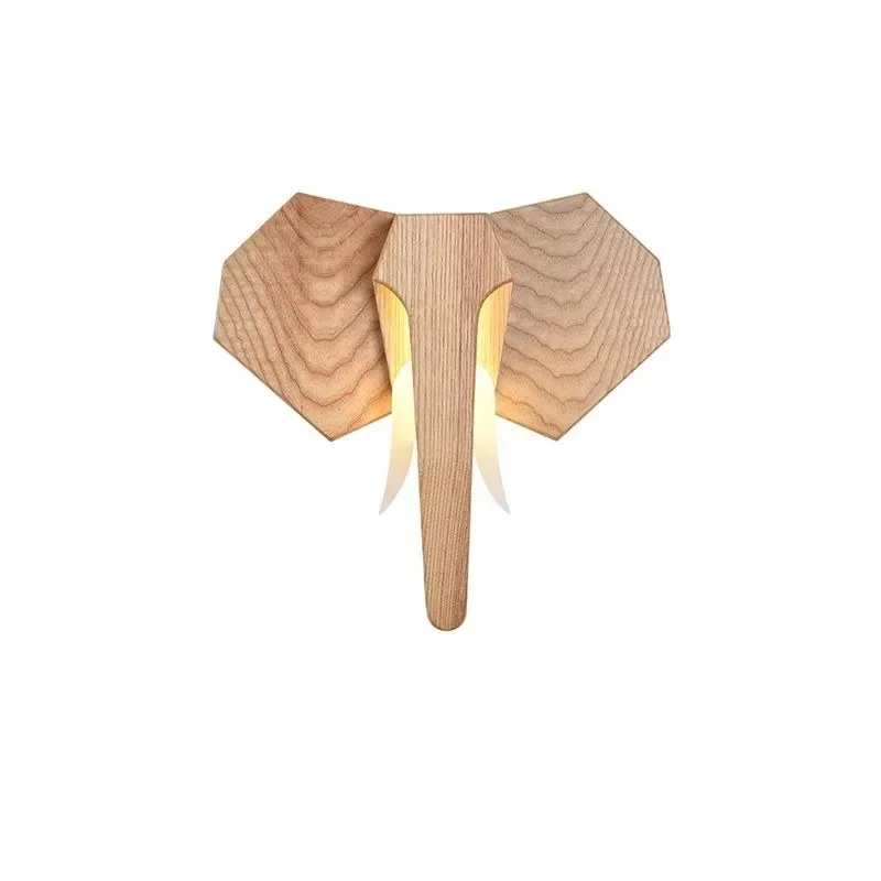 Solid wood wall lamp, creative bedroom bedside lamp, simple decorative pendant