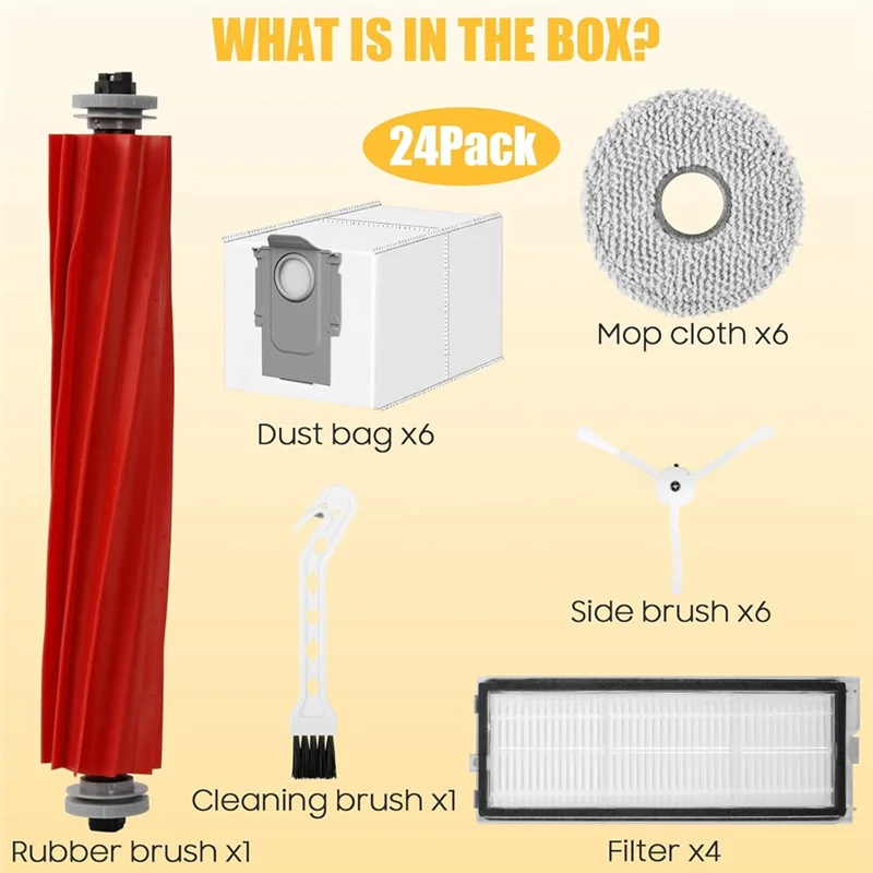 

AAAC-For Roborock Qrevo S/Qrevo Pro/Qrevo Maxv Robot Vacuum Cleaner Main Side Brushes Hepa Filters Mop Cloth Dust Bags