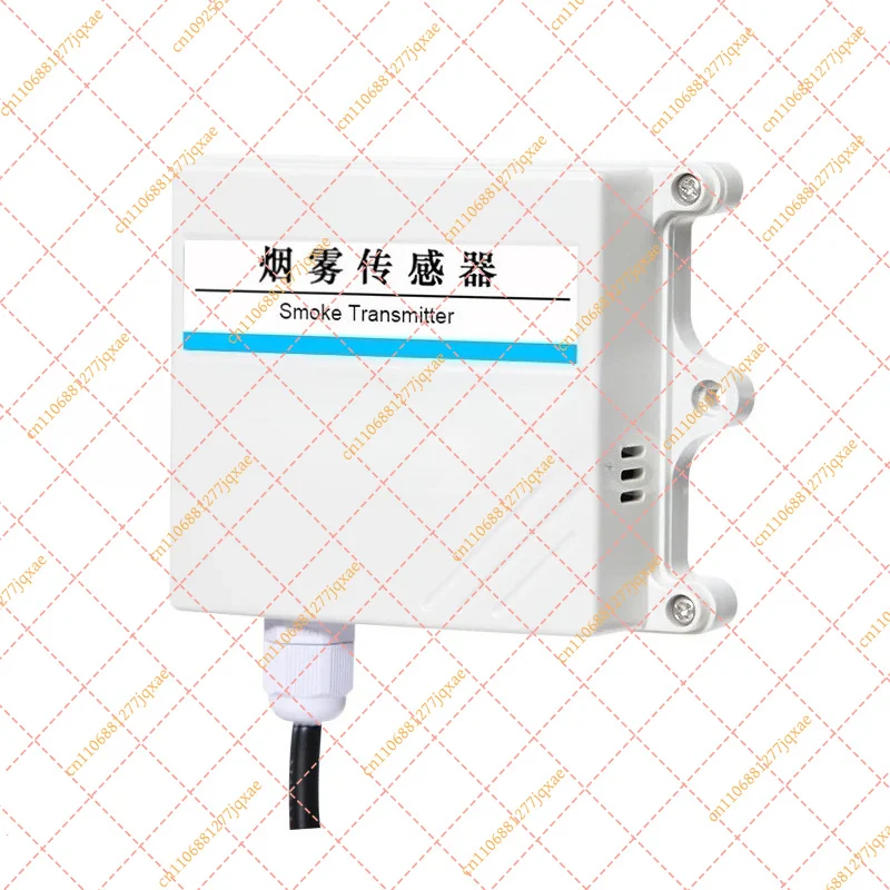 

Industrial Smoke Density Sensor RS485 Modbus Transmitter Smoke Temp Humidity Detector with 4-20mA Signal & Alarm