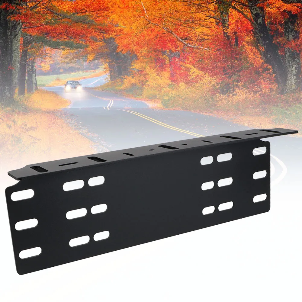 Universal 4x4 LED Work Light Bar Aluminum Front Bumper License Plate Mount Bracket Driving Lamp Fog Light Holder Aluminium Alloy