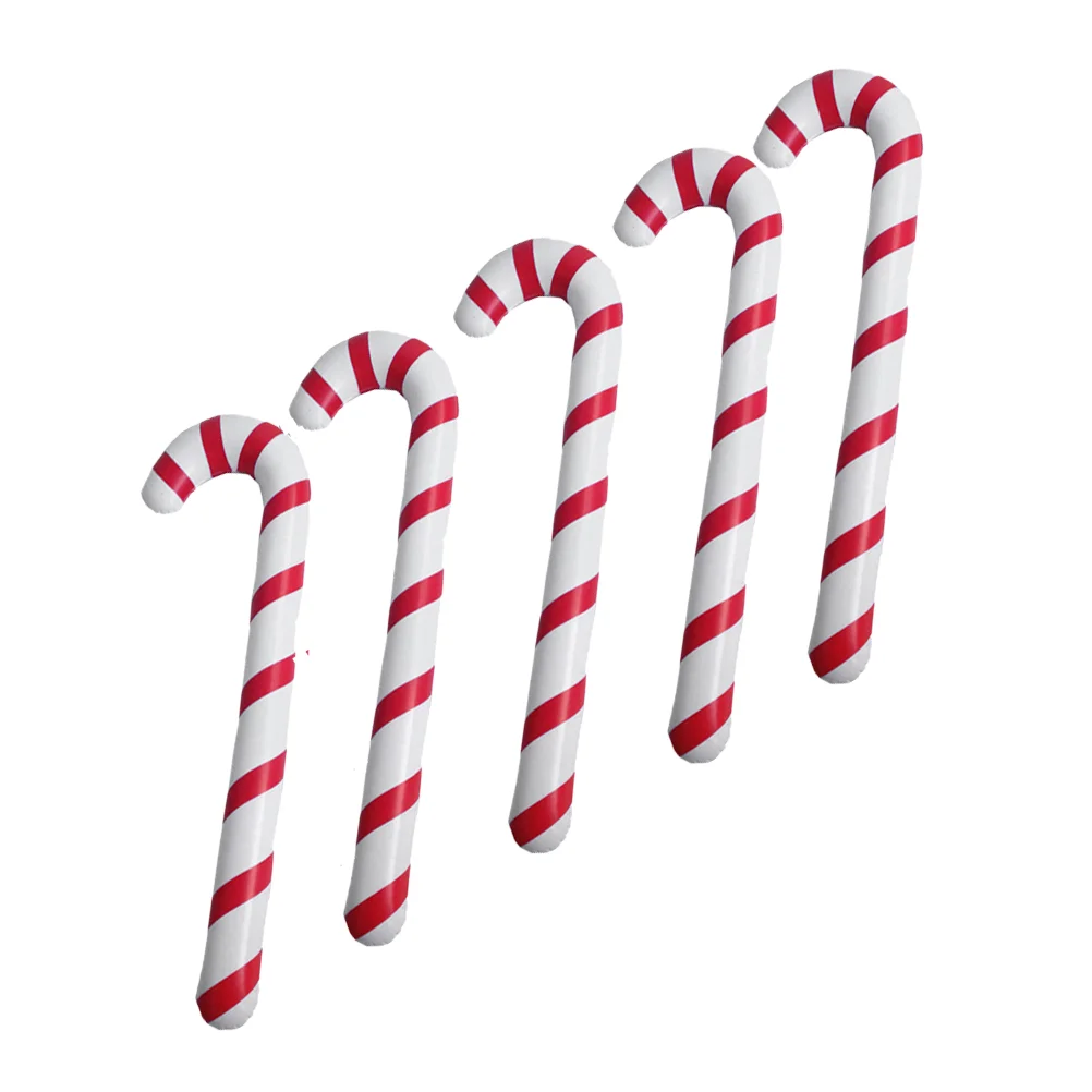 

5 Pcs Inflation Crutches Walking Sticks Lollipop Toys Christmas Decorative Child