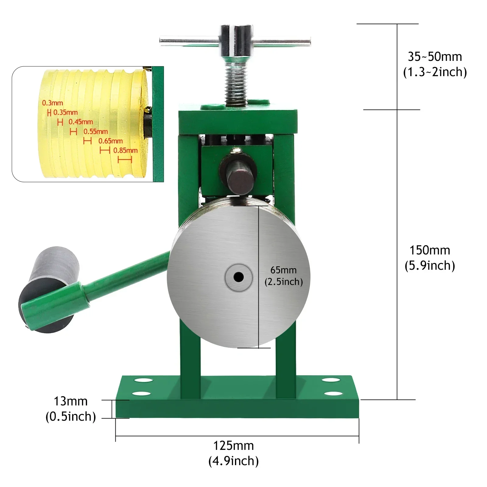 Mini Hand Bending Machine Ring Earring Bangle Making Machine Crafts Making Processing Set Metal Stainless Steel Rolling Machine