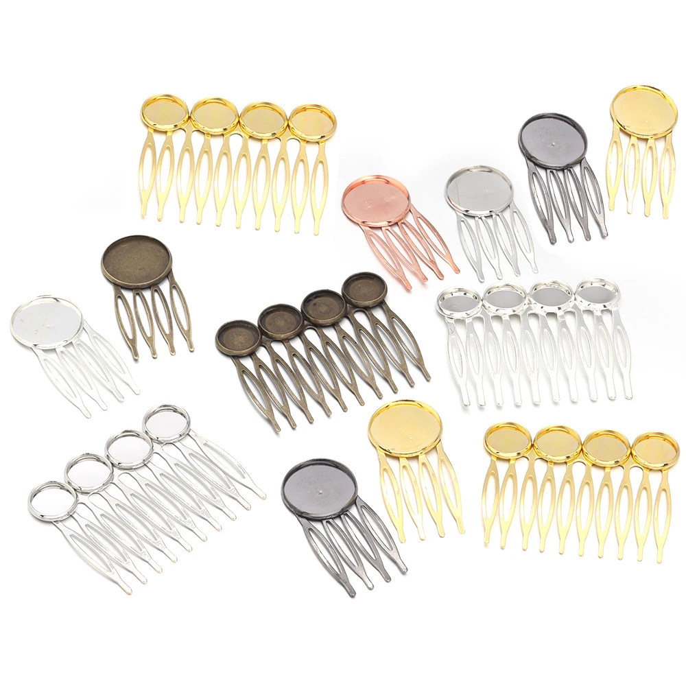 

5/10Pcs Iron Teeth Hair Comb Clips Claw Hairpins Blank Tray Base Cabochon Cameo DIY Jewelry for Women Wedding Hair Clip Supply
