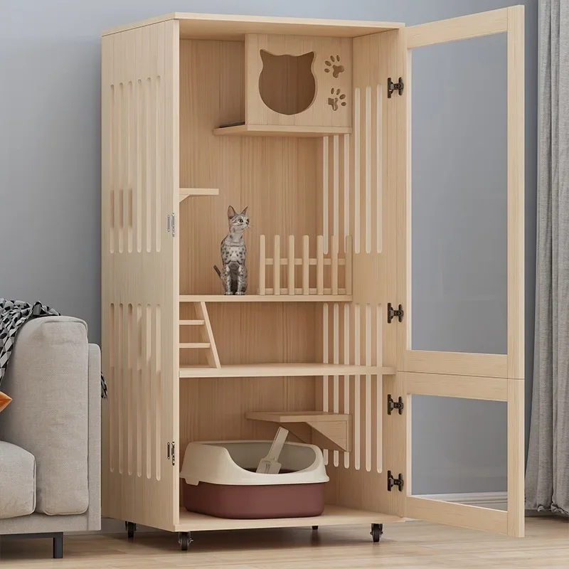 

Клетка для кошек, вилла из цельного дерева, большой дом ct, большой трехэтажный деревянный семейный разведение