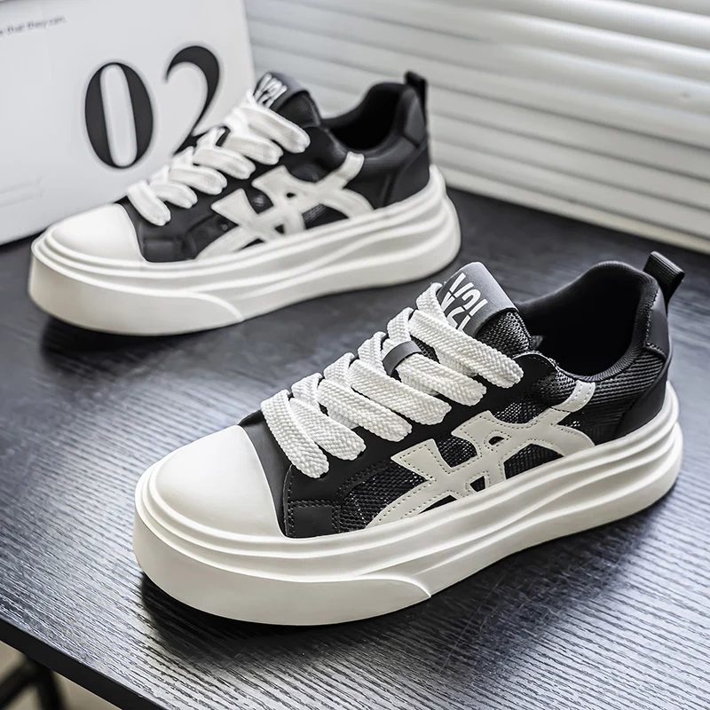 

2025 Новая нишевая тенденция, модная удобная повседневная спортивная обувь на толстой подошве, высококачественная мужская обувь, дышащая обувь для доски