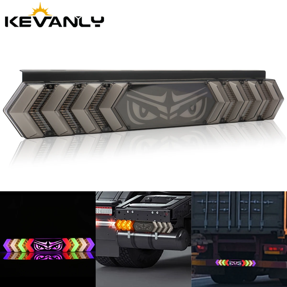 

Devil's Eye Tail Lights RGB Seven Colours Running Lights Truck Turn Signal Lights Pickup Truck LED Brake Blinking Warning Lights