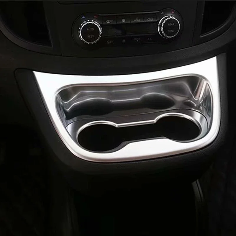 

Держатель стакана для воды, накладка на панель, рамка, крышка для Mercedes Benz Vito W447 2014 2015 2016 2017, хромированные автомобильные аксессуары для салона автомобиля