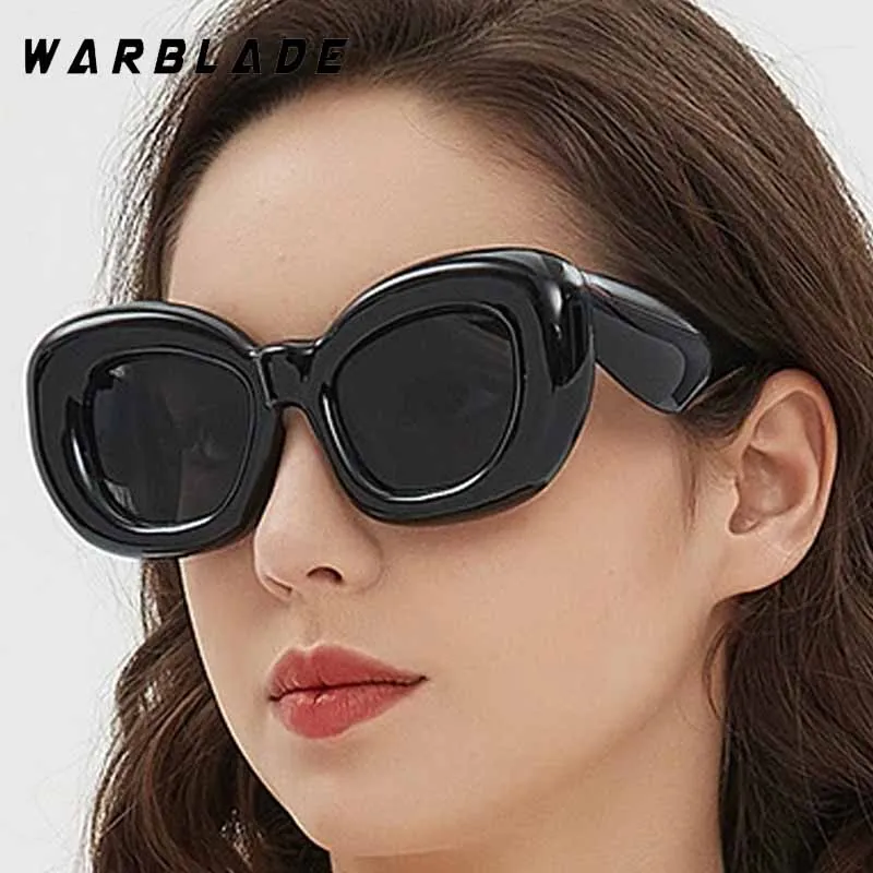 

Y2K Fashion Designer Sunglasses Women Men New Oversized Thick Frame Cloud Shape Rim Shades Travel Driving Shades UV400 Lunette