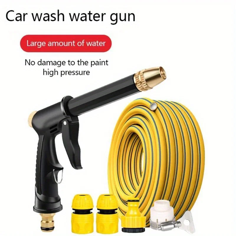 High-pressure Gun, Anti-freezing Hose Faucet, Watering Nozzle Set for Home & Car Wash.