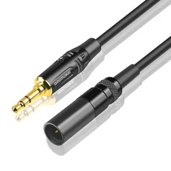 Cavi Audio bilanciati da 3.5 a Mini XLR Mlae Mini XLR cavo maschio da 3 Pin a 3.5mm 1/8 ''TRS per convertitore Carmera per cuffie ecc