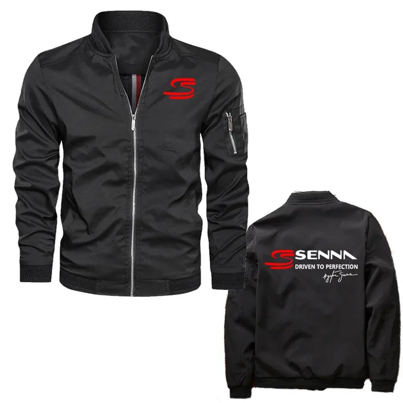 

Harajuku punk high-end brand windproof coat top Spring Autumn New men's baseball jacket Ayrton Senna racing jacket coat