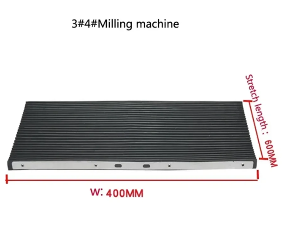 1Pc Milling Machine Part Accordion Type Way Mill One font Rubber Cover 400*600 Lathe Machine CNC Milling