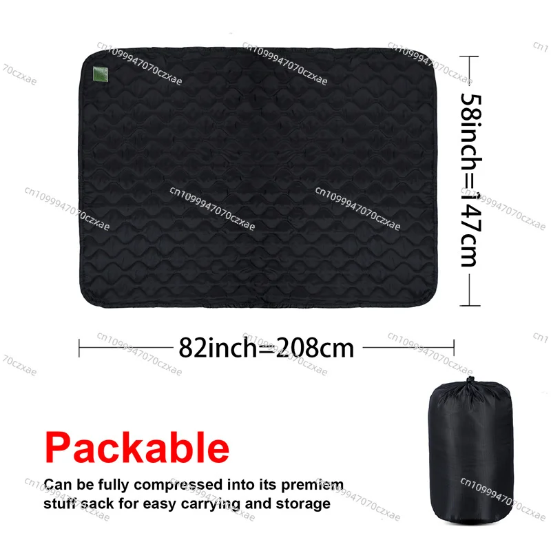 Tactical Poncho Liner Camouflage Water Repellent Woobie Quilted Blanket Suitable for Camping
