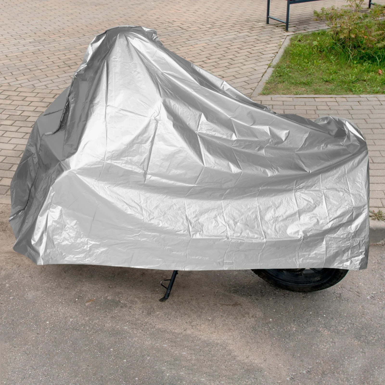 

Серебряный чехол для мотоцикла, водонепроницаемый, пылезащитный, с защитой от УФ-лучей, уличный дождевик для мотоцикла Harley Davidson Street Glide Touring