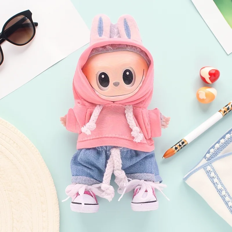 Doll Clothes For 15-17cm Labubu Doll Sportswear,Shoes Sets Doll Clothing Accessories,Football Uniform,Girl's Toy Festival Gift