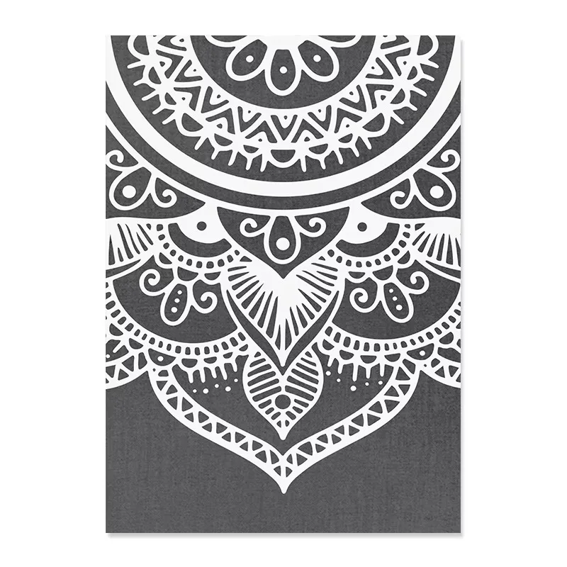 Bohemian Mandala Floral Beige Abstract Posters and Prints Canvas Painting Wall Art Pictures for Living Room Interior Home Dec