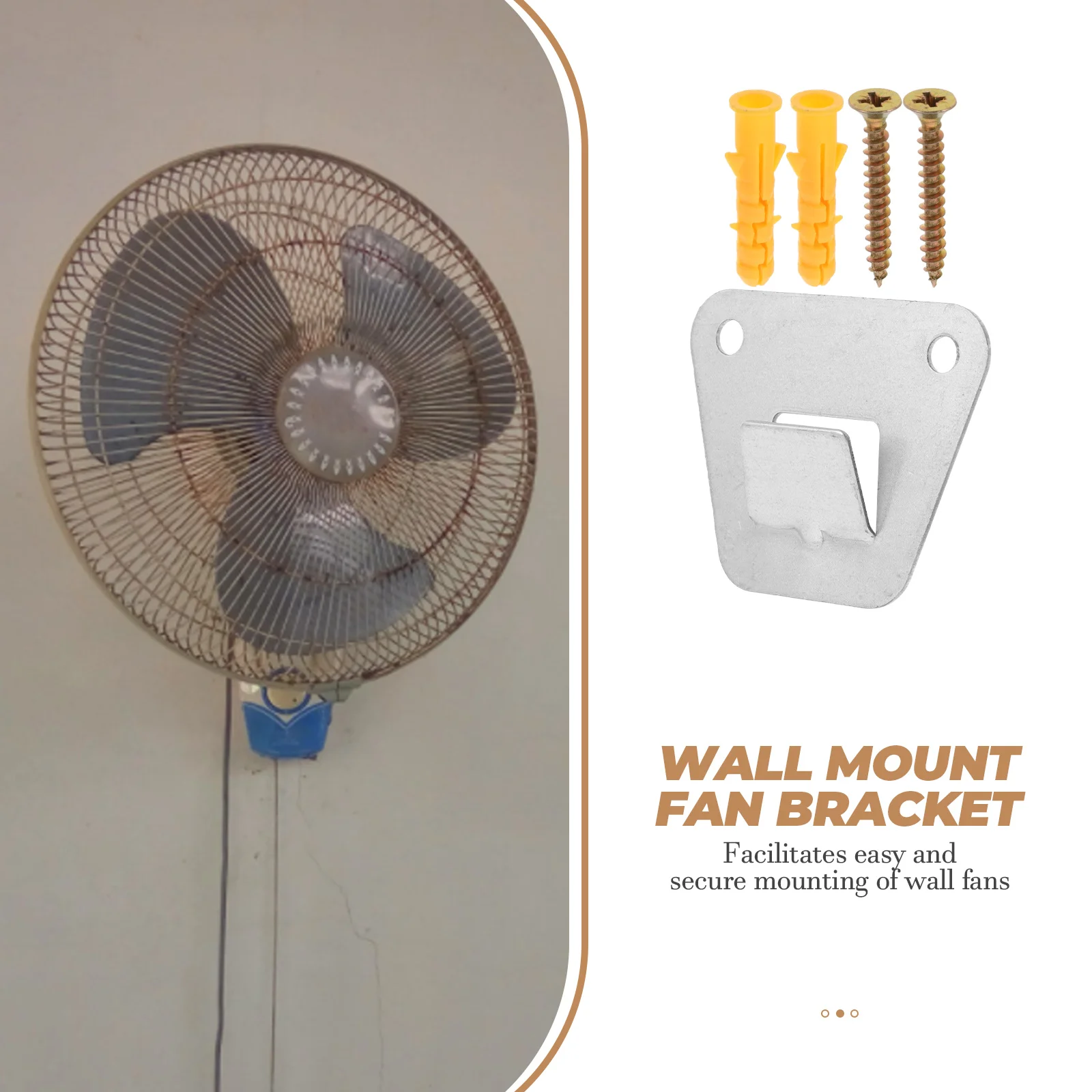 

Steel Wall Fan Bracket Mounting Kit for Electric Ceiling Easy Install Reinforced Holder Compatible with Multiple Sizes for Home