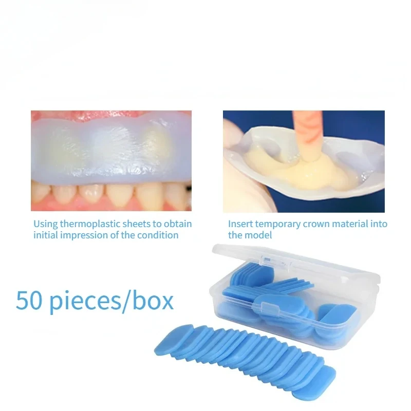 50pcs/box Dental Thermoplastic Sheet Quick Impressions for Fabricating Temporaries