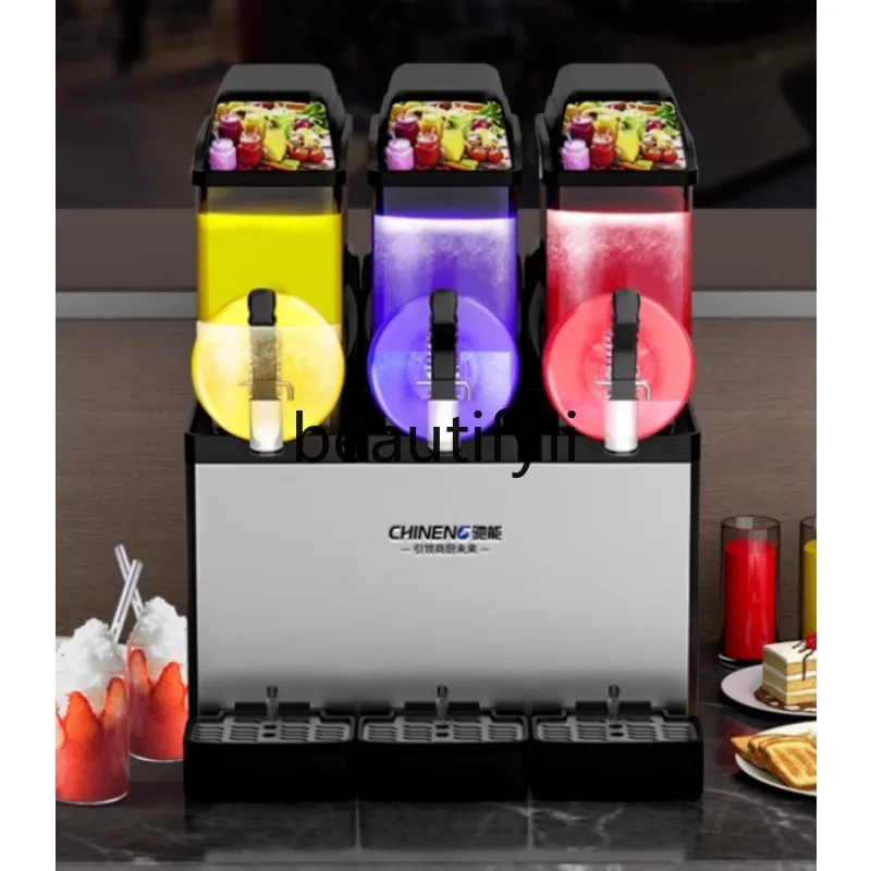 

Commercial Automatic Double-Cylinder Triple-Cylinder Slush Snow Cone Machine Ice Sand Juice Beverage Machine