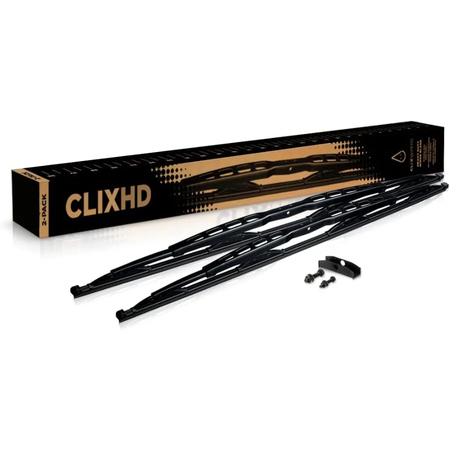 Heavy Duty 2Pack 36 + 36 Replacement Windshield Wiper Blades for Trucks Buses RVs and Heavy Equipment with.5 to 2 3 Inch Saddle