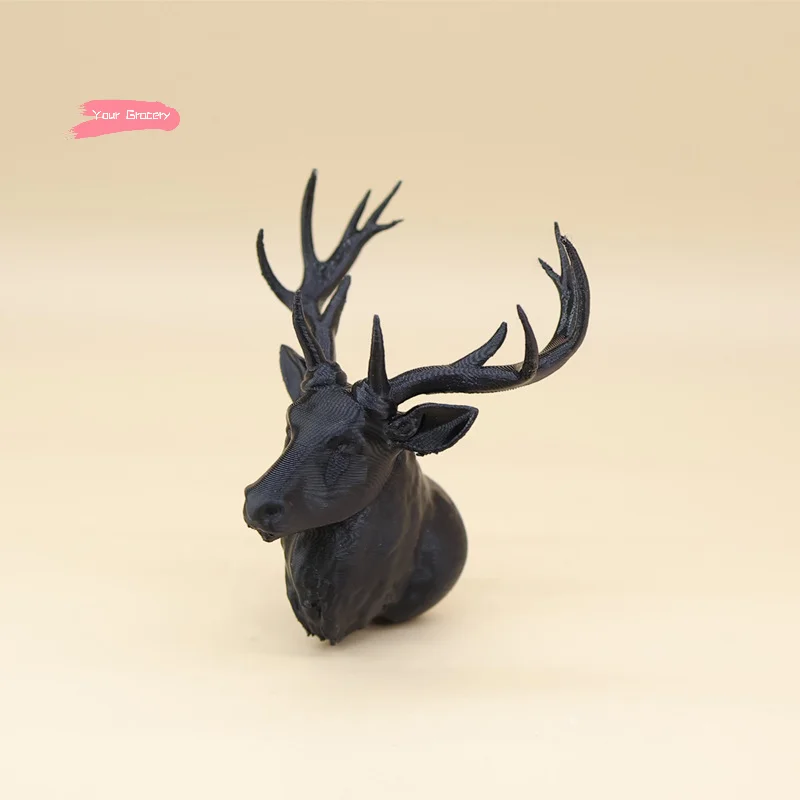 Maßstab 1:12 Hirschkopf Wandbehang Dekoration Miniatur Puppenhaus Weihnachtsszene Ornament Puppenhaus Zubehör