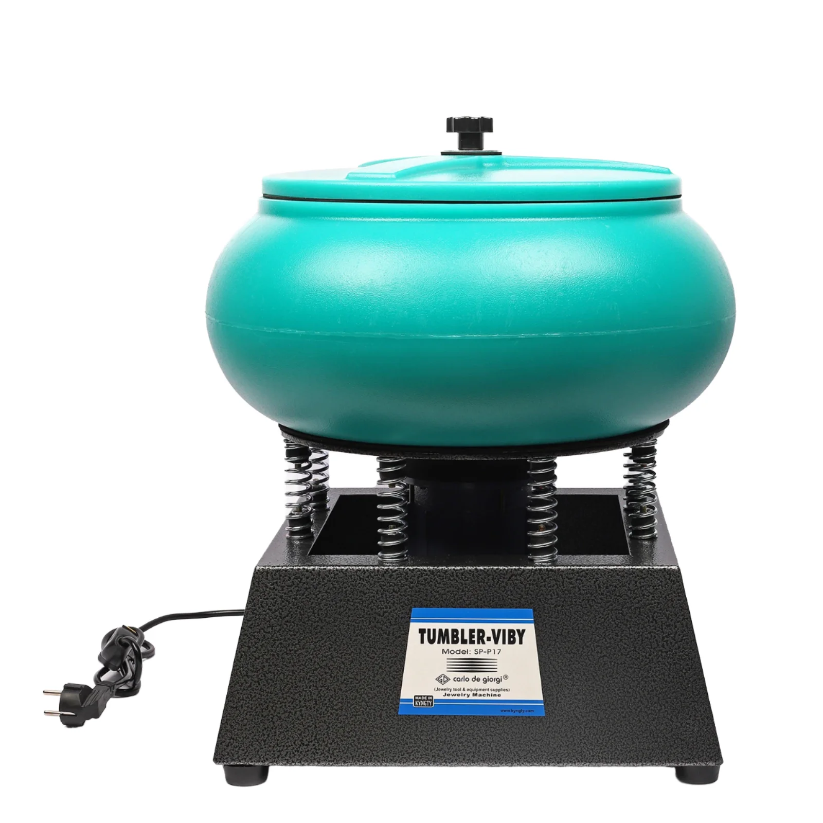17 Inch Magnetic Vibratory Tumbler Polishing Machine 12L Barrel 250W 2800RPM Jewelry & Metal Deburring Cleaning Polisher