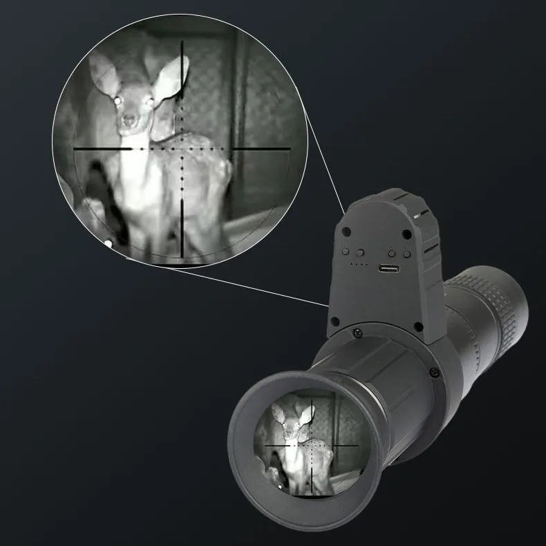 

High Quality 1.54" Screen 320x320 Resolution 200-300m Range Image Stabilized Night Vision Monocular 8-24X Outdoor Hunting