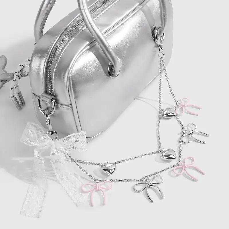 الأزرق البحرية نمط مطرز حقيبة سلسلة للنساء العصرية الإبداعية حقيبة أنيقة قلادة اكسسوارات الديكور الهدايا #4