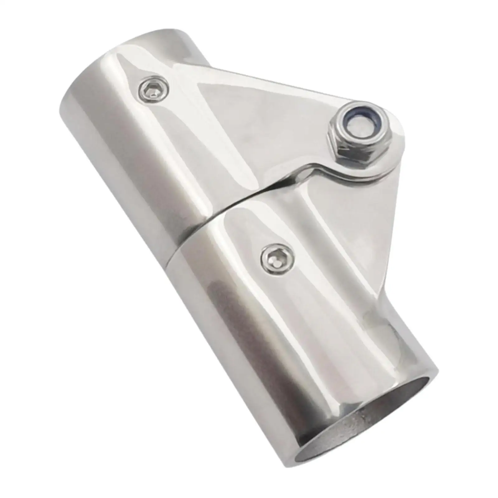 Boat Tube Connector Silver Quick Installation Repair Hardware Fittings Folding Swivel Tube Connector for Tops Flag Poles Masts