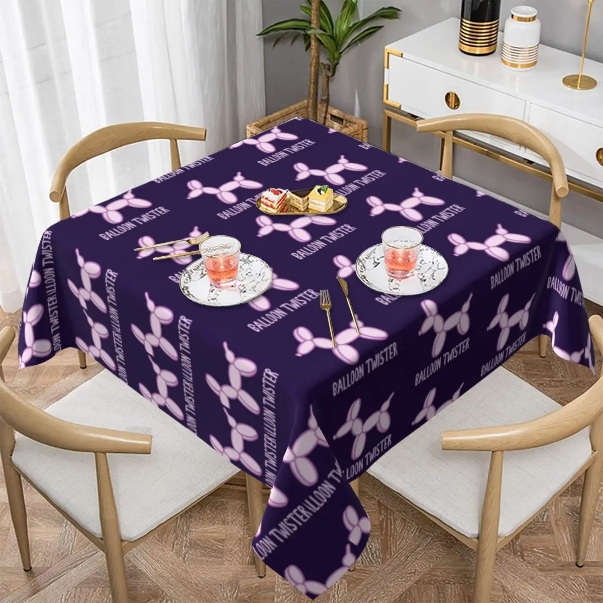 Balloon Twister Tablecloth Funny Animal Print Protection Table Cover Funny Design Table Cloth Decoration For Decor Home Dining