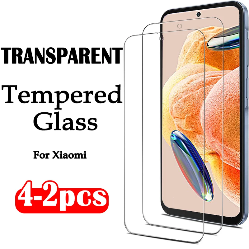 

2-4Pcs 8K Clear Tempered Glass For Xiaomi Redmi Note13R 13 Pro 12S 12 Speed Screen Protector For Redmi 14R 14C 13R 13C 13 A3X A3