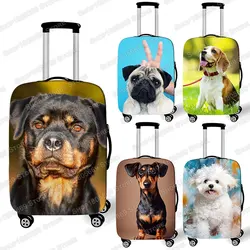 German Shepherd Luggage Covers Bulldog Beagle Travel Elastic Dust Protective Cover 18-32 Inches Luggage Case Suitcase Covers