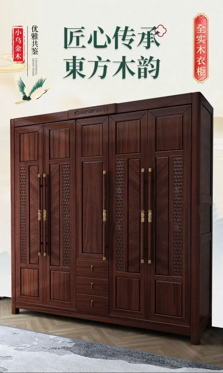 Luxury Long Vanity Wardrobes Closet Vintage Large Wooden Adult Wardrobes Closet Space Saving Armadio Guardaroba Furniture Home