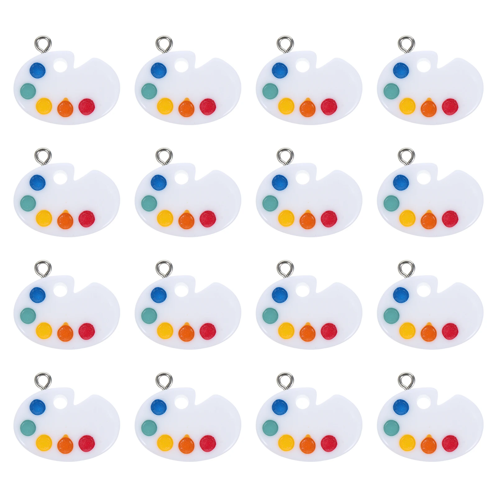 

20pcs Palette Pendant Charms for Crafting Small Hanging Paint Jewelry Making Pendants Creative Decorative Accessories